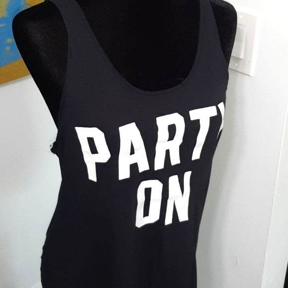 PINK VS black Party On tstrap tank - Picture 3 of 10